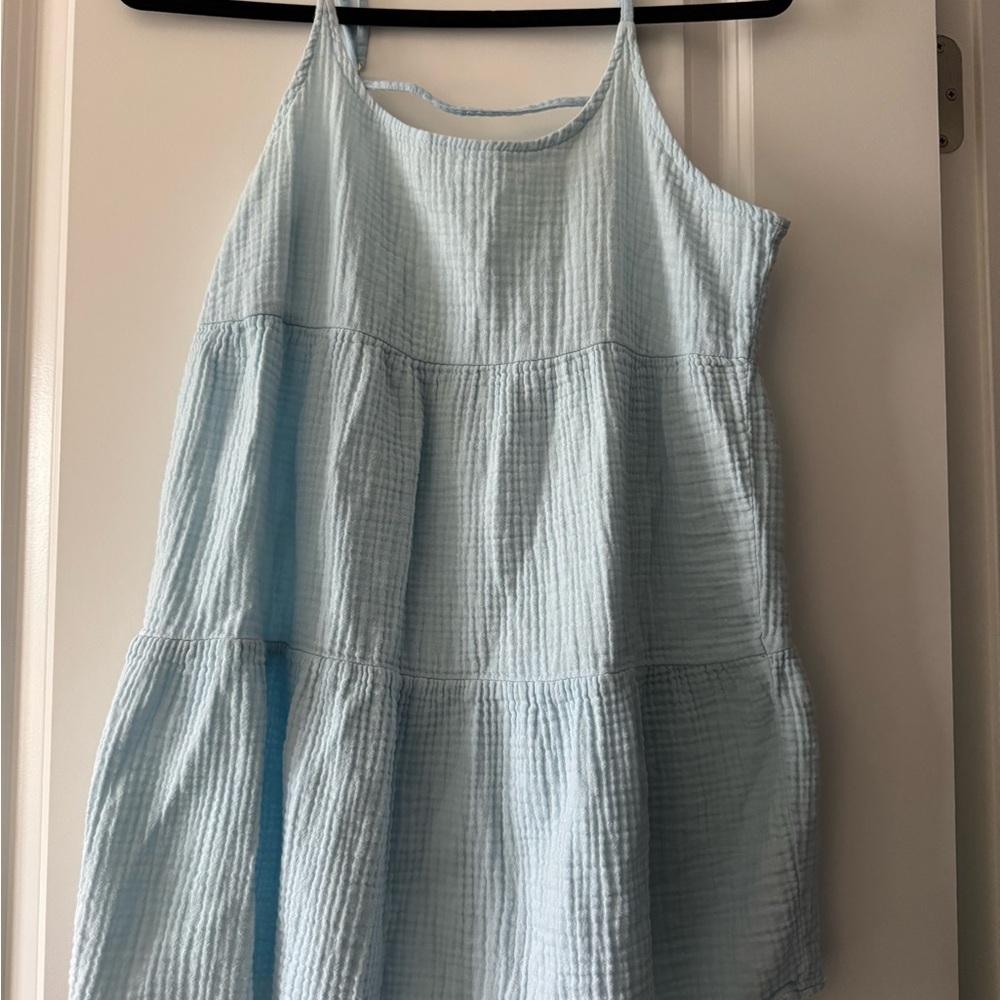 Wild Fable Sky Blue Textured Dress